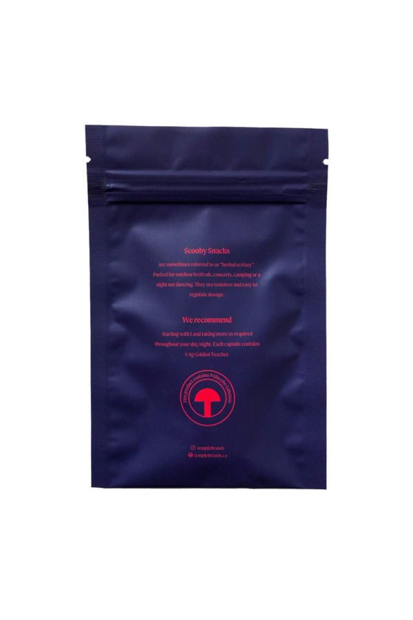 Temple Scooby Snacks Mushroom Party Capsules Back Bag